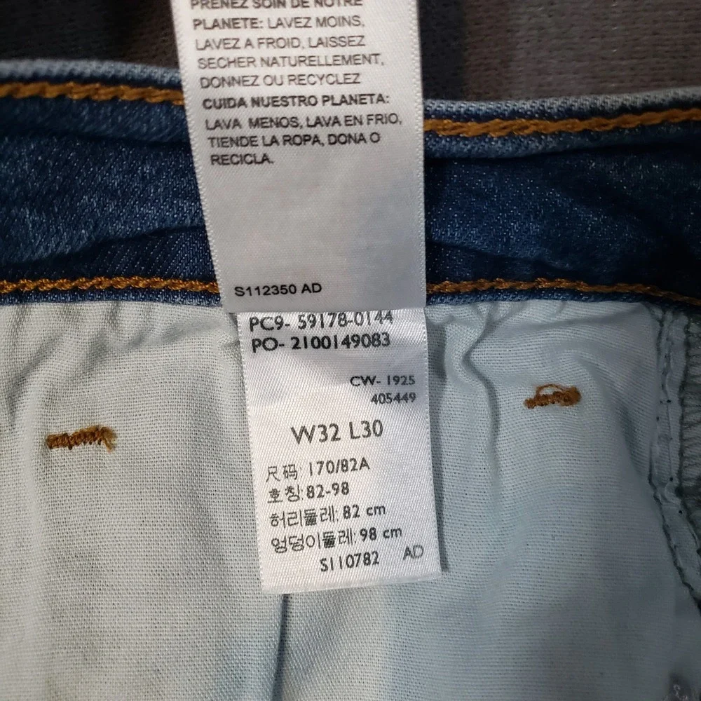 Levi Strauss Signature Slim Jeans Mens 32x30 Blue Medium Wash Stretch Denim